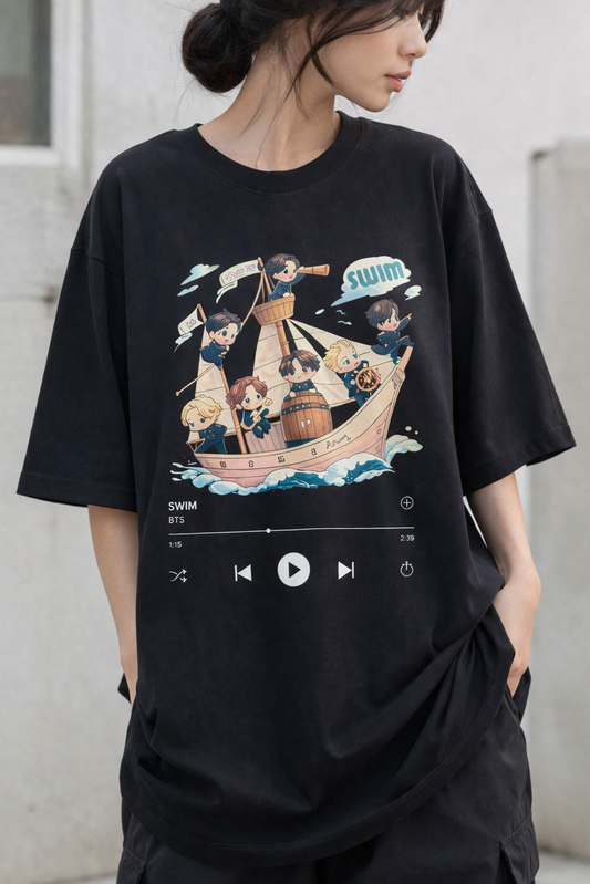 BTS- inspired Swim Unisex Oversized Classic T-Shirt