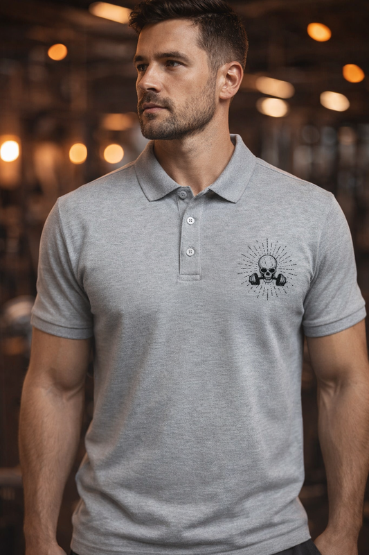 Deadlift Soul Men's Polo T-shirt- Grey