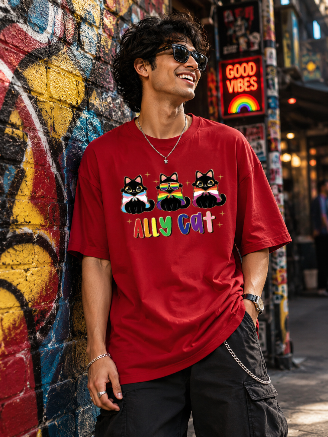Ally Cat Unisex Oversized Classic T-Shirt