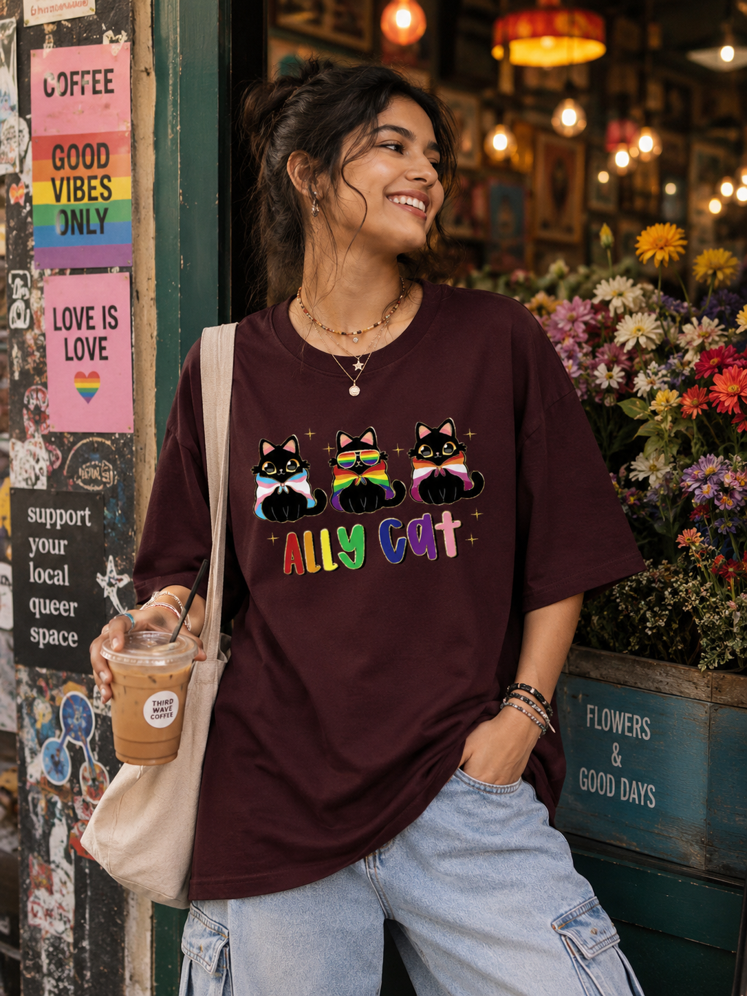 Ally Cat Unisex Oversized Classic T-Shirt