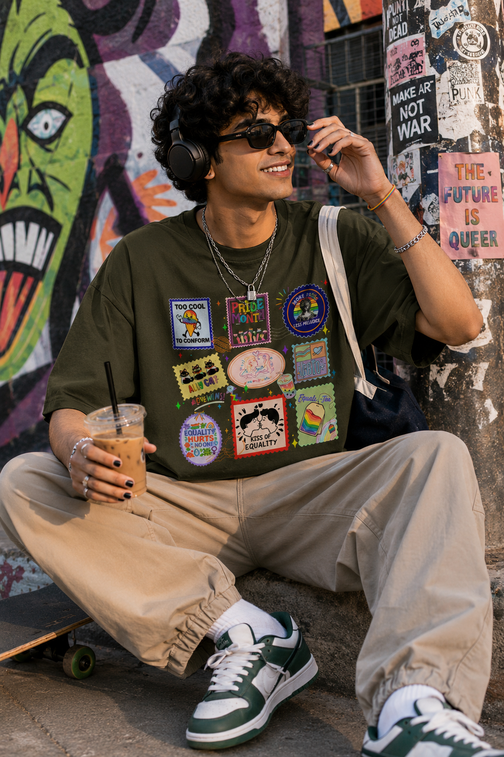 Stamps of Pride Unisex Oversized Classic T-Shirt