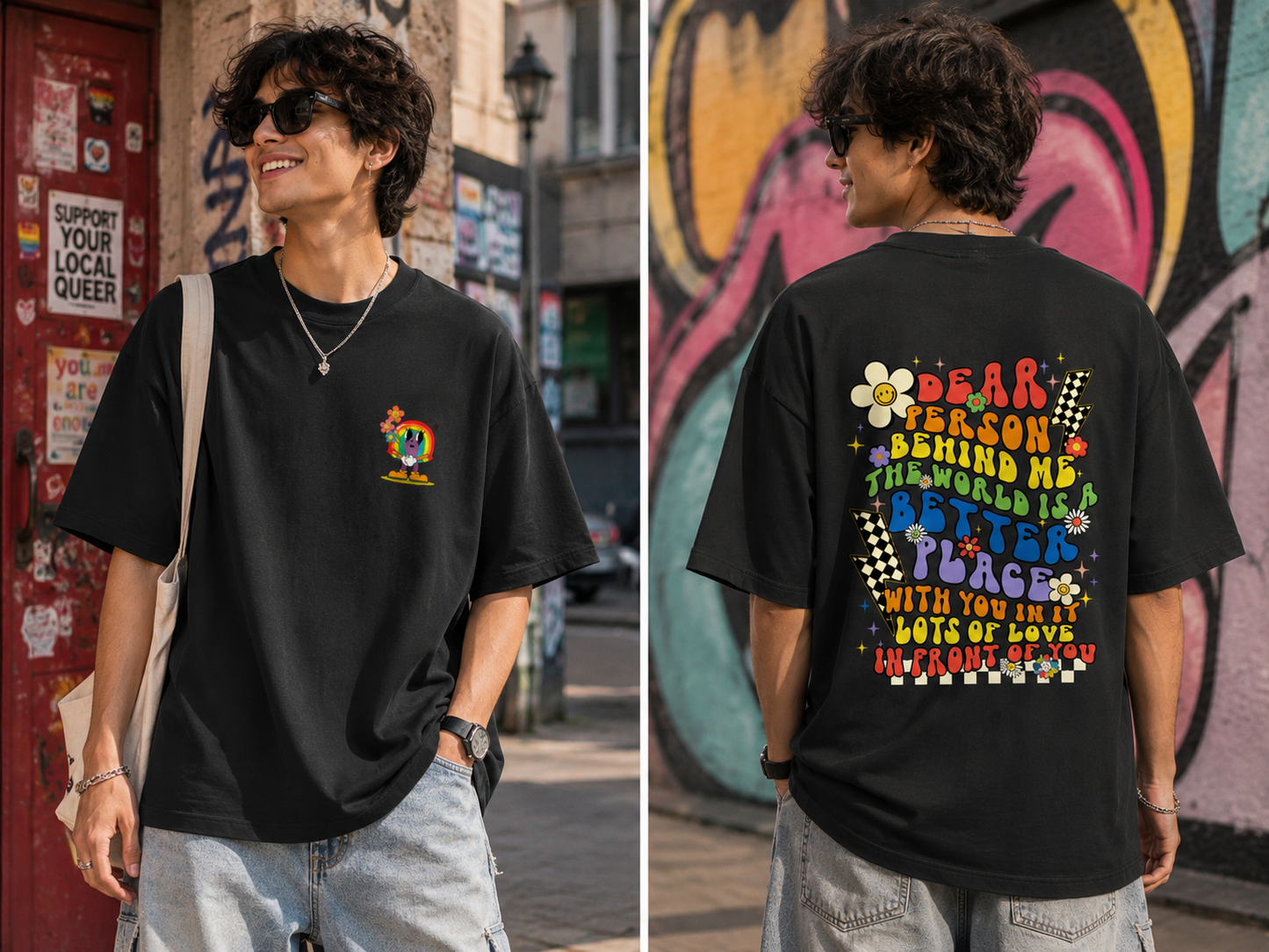 Better World Unisex Oversized Classic T-Shirt-Black