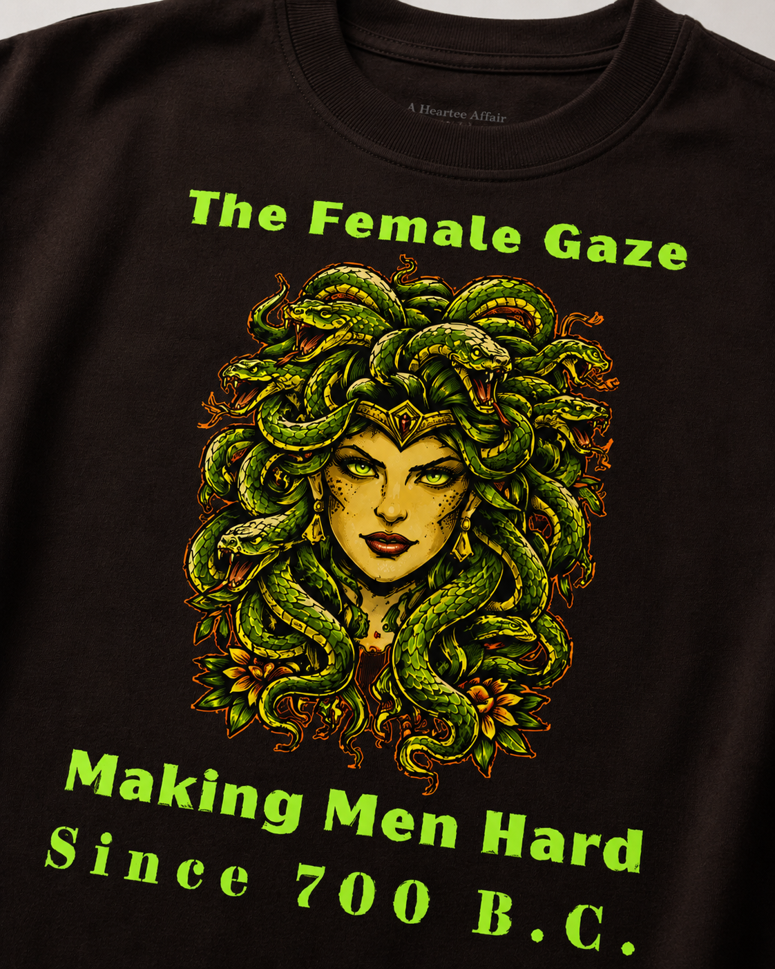 Female Gaze Women's Boxy T-shirt- Chocolate Brown